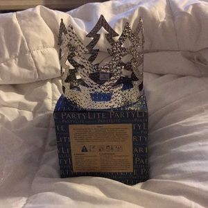 Partylite Christmas Tree 3-Wick candle holder.